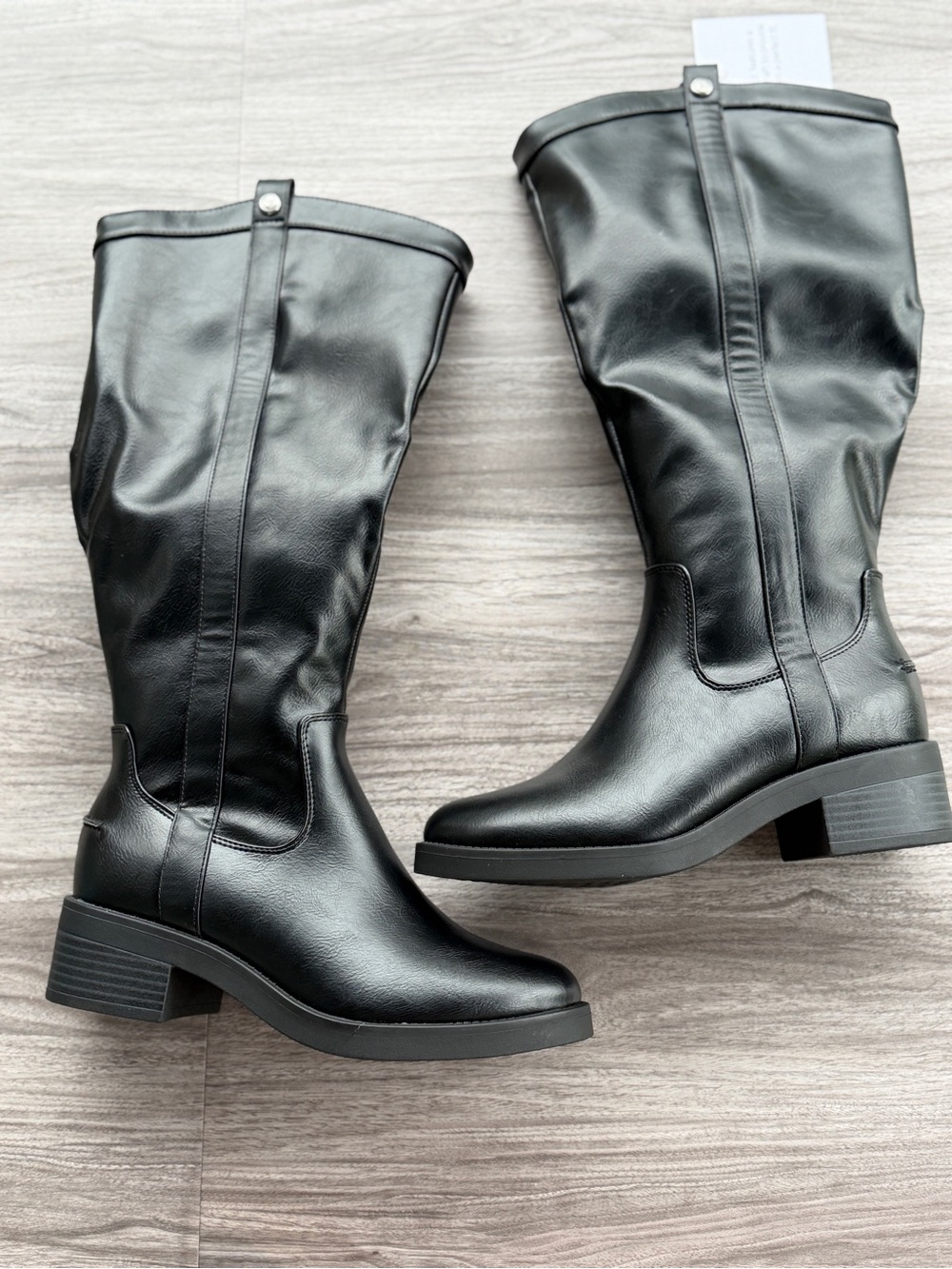 LifeStride Bridgett Wide Width Wide Calf Black Riding Knee High Boots Size 7W - Picture 8 of 15